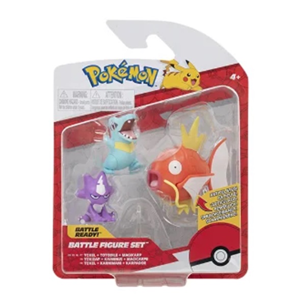 Pokémon: Battle Feature Action Figures - Toxel, Totodile, Magikarp - 5cm