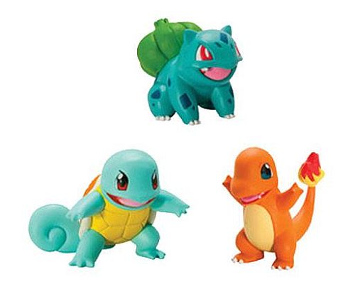 Pokemon - 1st Generation Starters - Figures 3-Pack